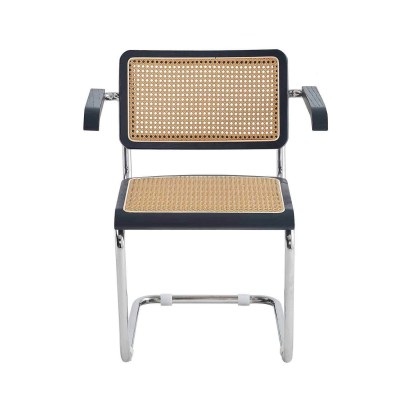 SILLON RECTO MARCELO NEGRO RATAN NATURAL 2