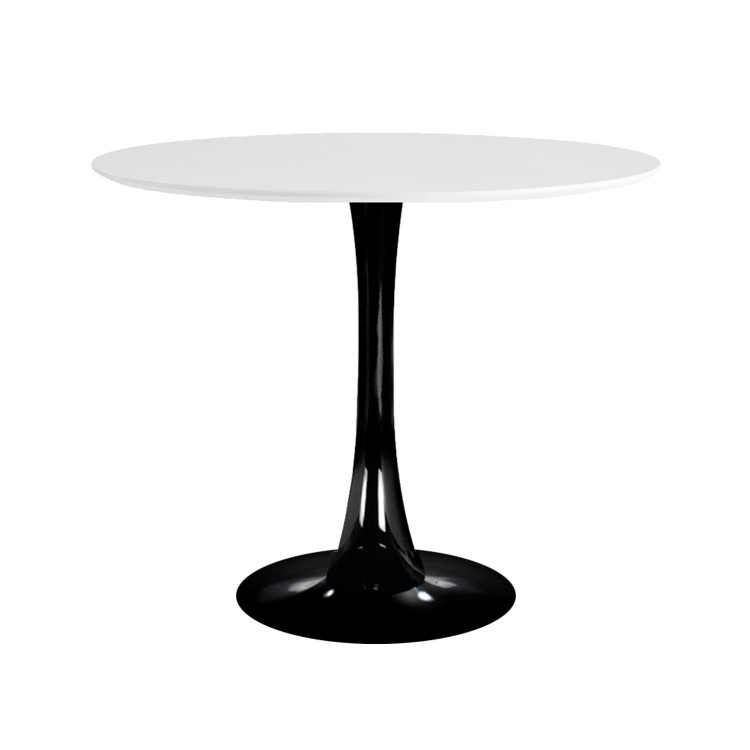 MESA GINA NEGRA-BLANCA 90X90