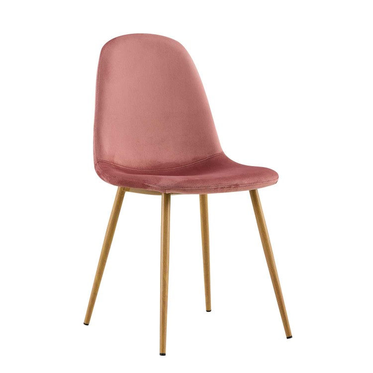 SILLA ZEN TERCIOPELO ROSA PATA HAYA