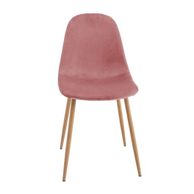 SILLA ZEN TERCIOPELO ROSA PATA HAYA 2