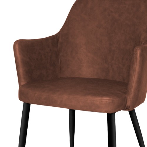 SILLON CLASSIC PU MARRON PATA NEGRA