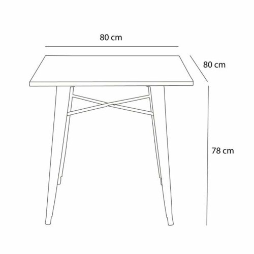 MESA VOLT 80 BLANCA MADERA-PATA BLANCA