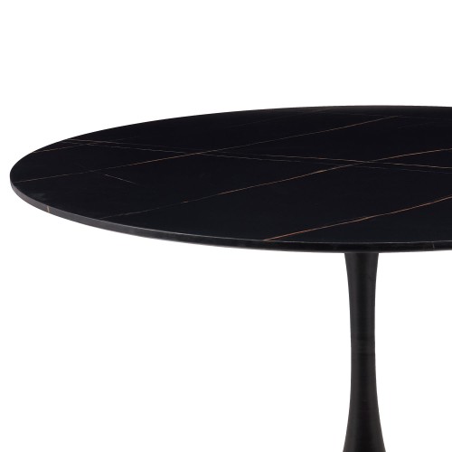 MESA GINA EFECTO MÁRMOL NEGRA 120 CM