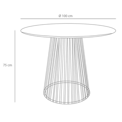 MESA NINA NOGAL 100 CM