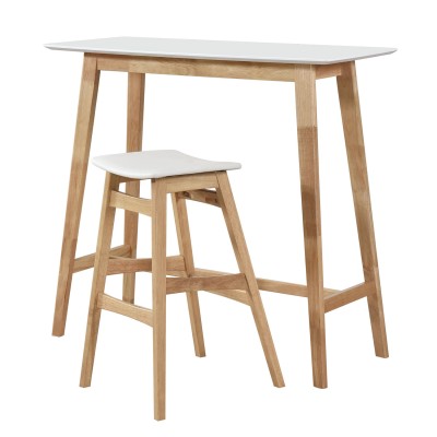 MESA MIKA ALTA BLANCA/ MADERA 2