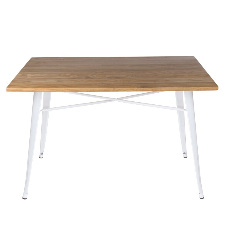 TAVOLO VOLT 120 BIANCO IN LEGNO / GAMBE BIANCHE