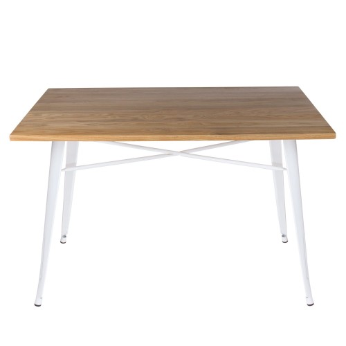 TAVOLO VOLT 120 BIANCO IN LEGNO / GAMBE BIANCHE