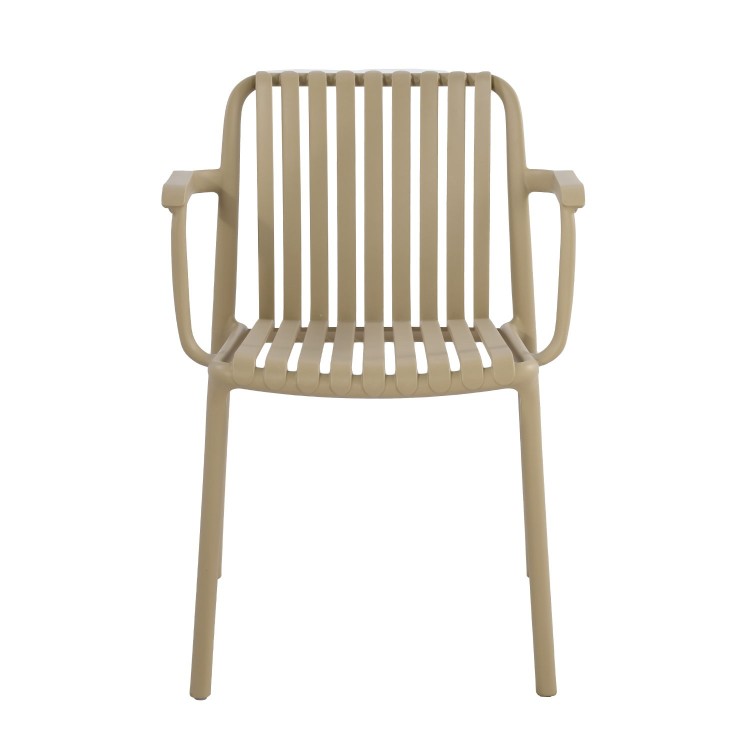 Sedia con braccioli Cloe sabbia - Casa Thai