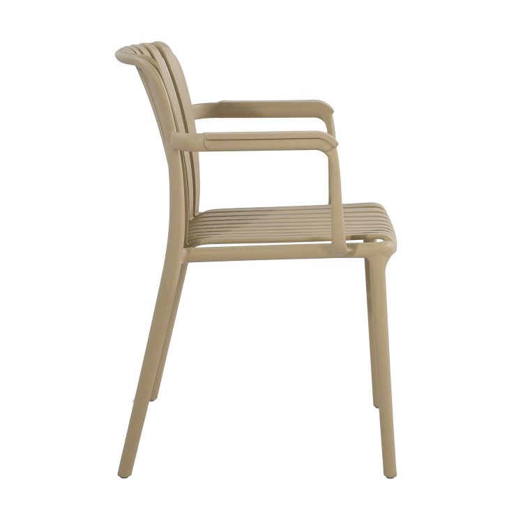 Sedia con braccioli Cloe sabbia - Casa Thai