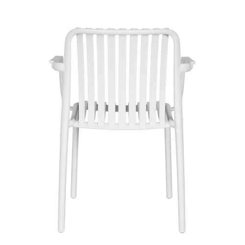 Chaise avec accoudoirs Cloe blanche - Casa Thai