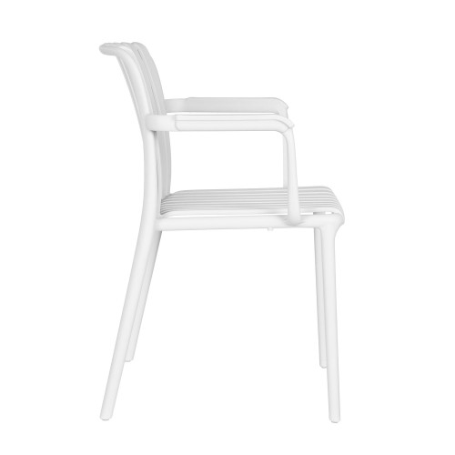 Sedia con braccioli Cloe bianca - Casa Thai