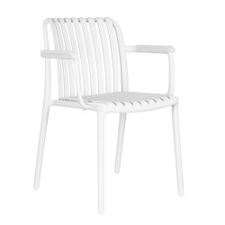 Silla con reposabrazos Cloe Blanca-Casa Thai