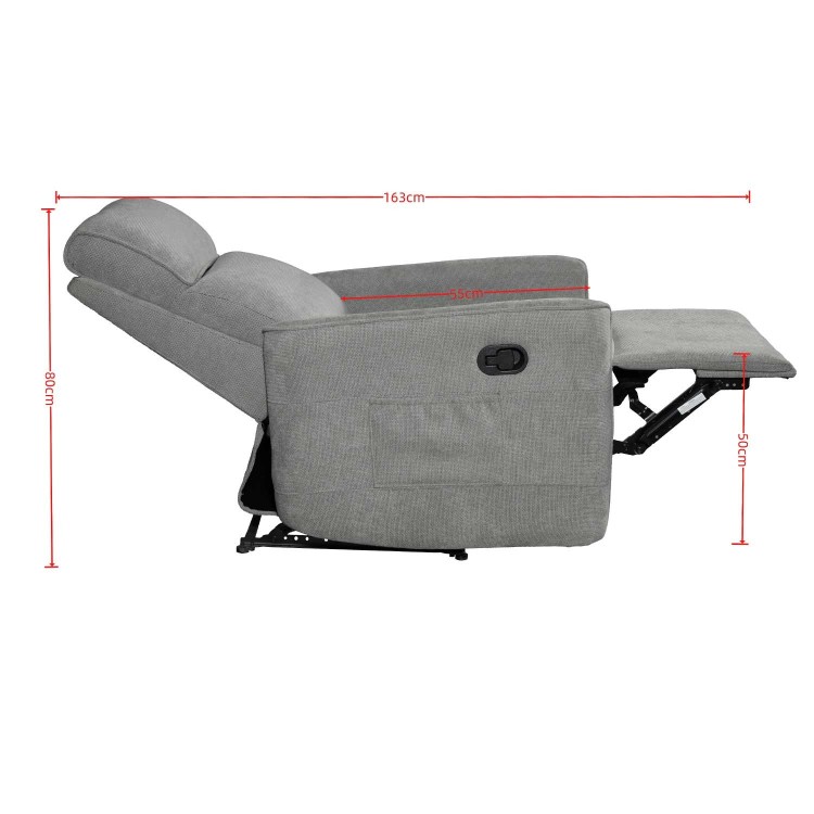 FAUTEUIL PRAGA SABLE RELAX MANUEL 1 PLACE