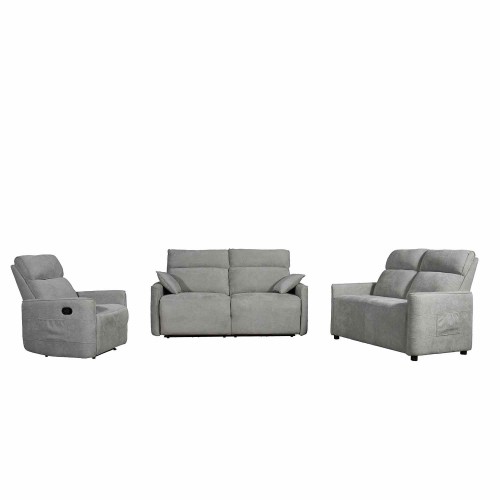 SILLÓN PRAGA GRIS FIJO 2 PLAZAS