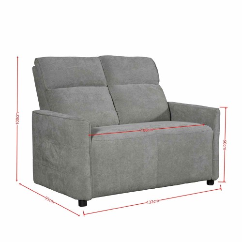 FAUTEUIL PRAGA SABLE FIXE 2 PLACES