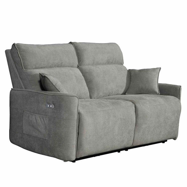 SILLÓN PRAGA GRIS 3 PLAZAS ELÉCTRICO