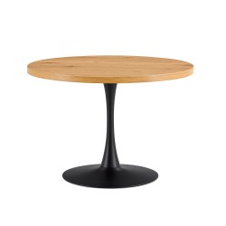 MESA REDONDA TEBA MADERA PATA NEGRA 110