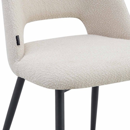 Chaise eros sable pavée noire
