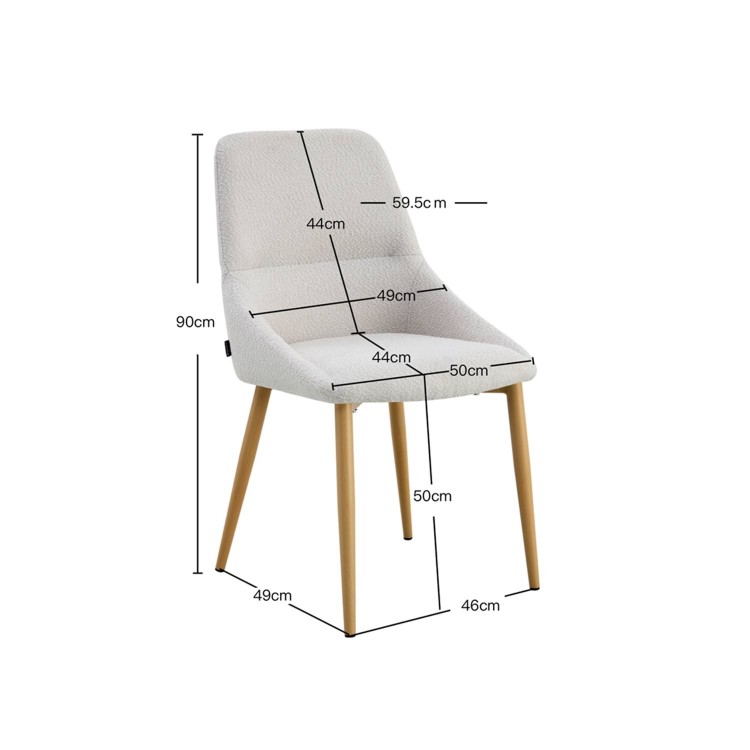 Chaise Niki gris pieds hêtre - CasaThai