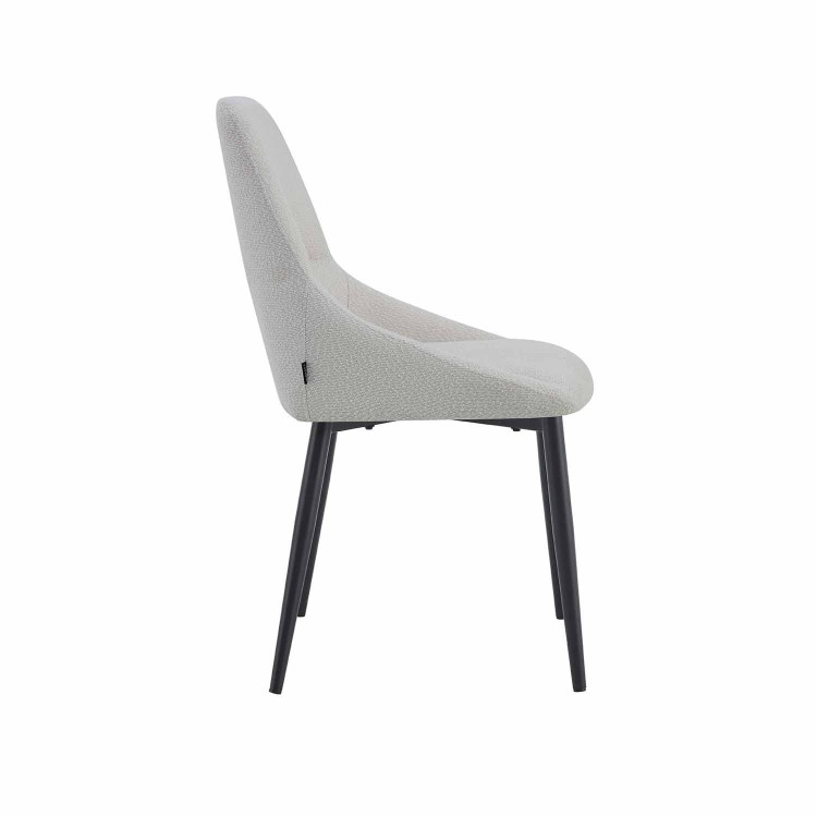 Chaise Niki gris patte noire - CasaThai