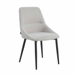 Cadeira Niki cinza pata preta - CasaThai