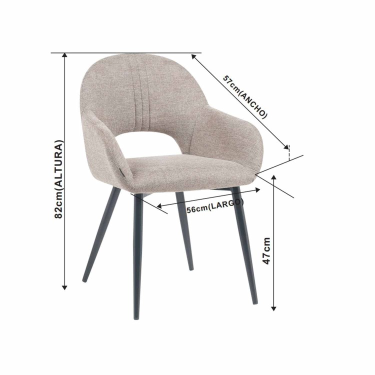 Chaise Cosmo gris - CasaThai