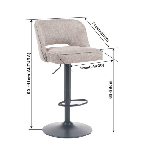 Hocker Carlin Sandfarbe - CasaThai