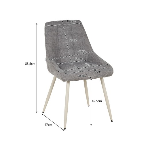 Sedia Eva Sabbia Gambe Beige-CasaThai