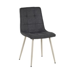 Chaise Telma Gris Anthracite Pieds Beige-CasaThai