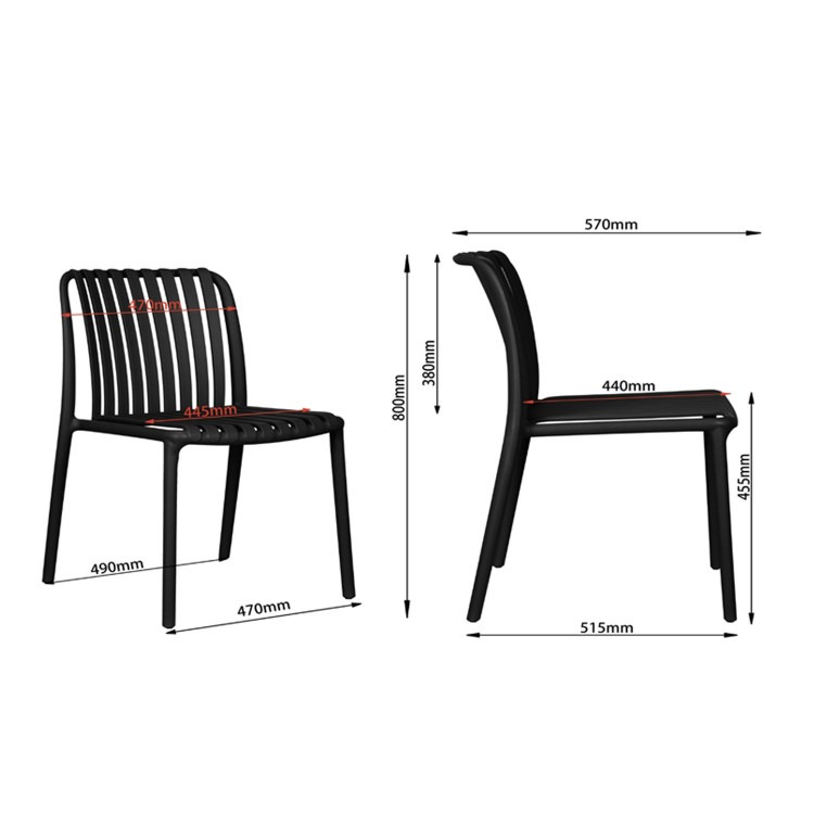 Chaise Cloe Noire-Casa Thai