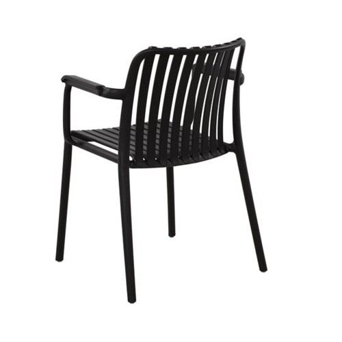 Cadeira com braços Cloe Negra-Casa Tailândia