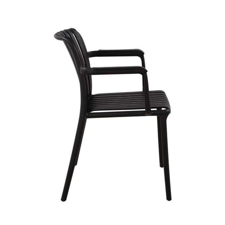 Silla con reposabrazos Cloe Negra-Casa Thai