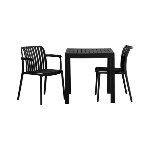 Chaise avec accoudoirs Cloe Negra-Casa Thai