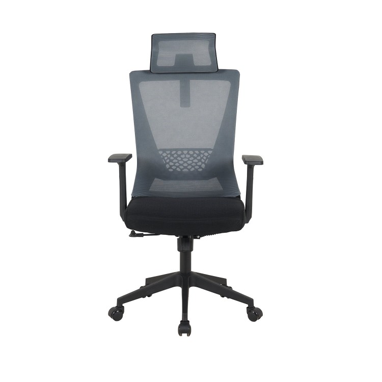 CHAISE DE BUREAU COMFORT NOIRE ET GRISE