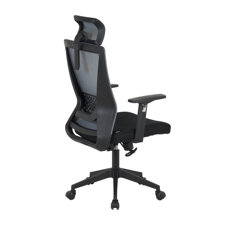 SEDIA DA SCRIVANIA COMFORT NERA E GRIGIA