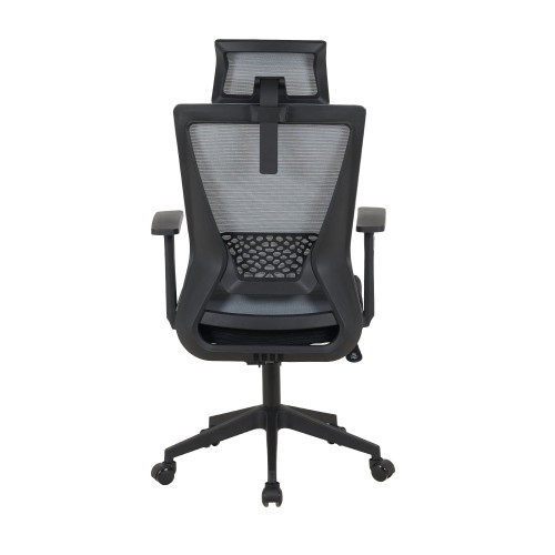 CHAISE DE BUREAU COMFORT NOIRE ET GRISE