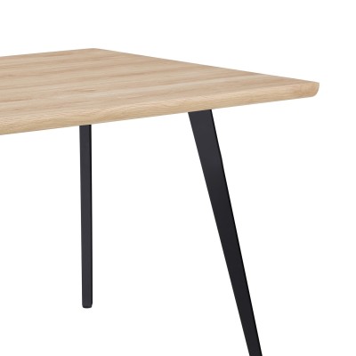 MESA ARYA DE MADEIRA COM PÉS PRETOS 2