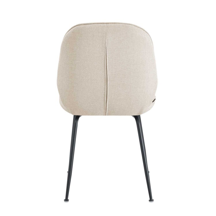 STUHL LAIMA STOFF SAND UND SCHWARZES BEIN