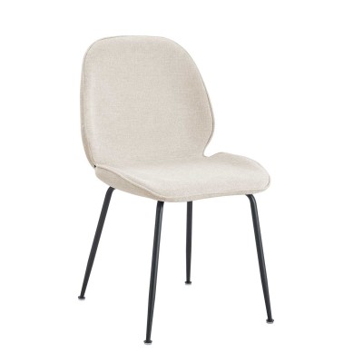 Silla Laima Textil Arena con pata negra-Casathai