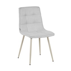 SILLA TELMA GRIS PATA BEIGE