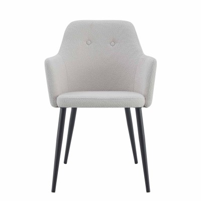 POLTRONA CLASSIC TESSUTO GRIGIO GAMBA NERA 2