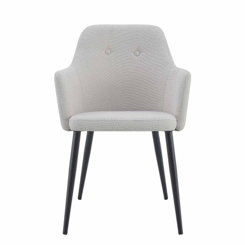 SESSEL CLASSIC STOFF GRAU BEIN SCHWARZ