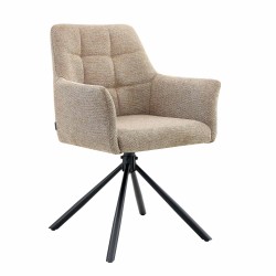 FAUTEUIL FREDDY PIVOTANT CAFÉ