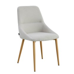 Chaise Niki gris pieds hêtre - CasaThai