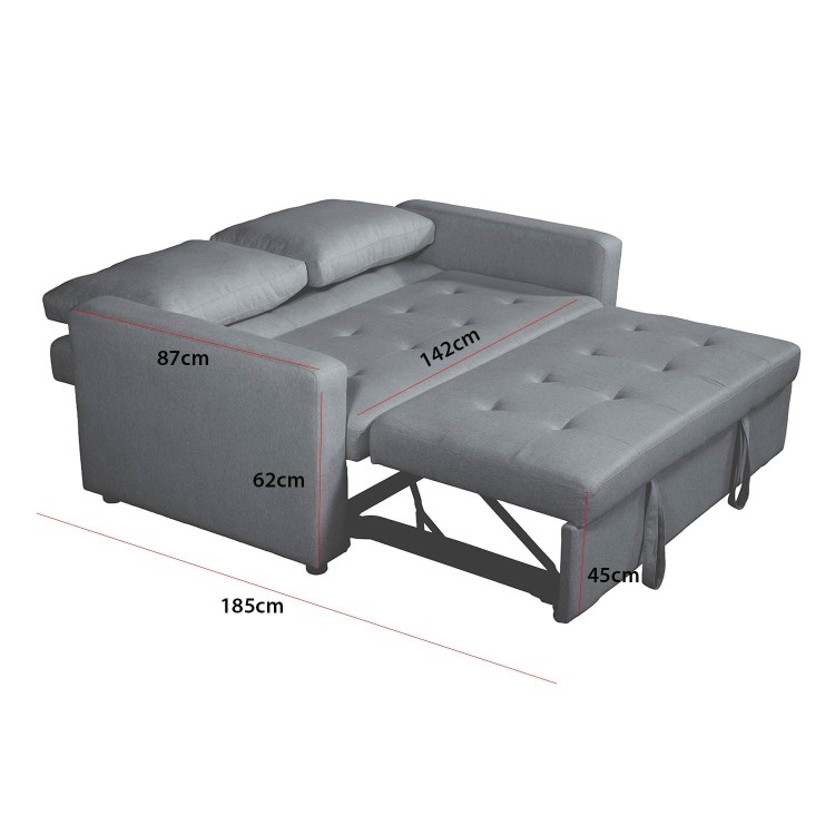 DIVANO LETTO COLIN GRIGIO