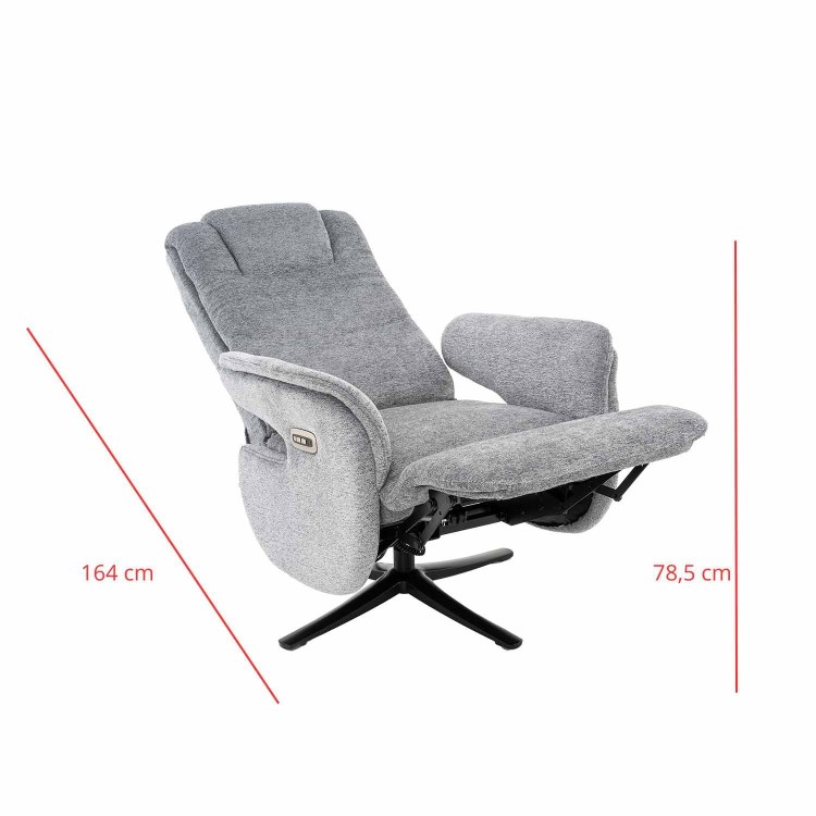 FAUTEUIL RELAX ÉLECTRIQUE MALTA GRIS