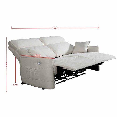 FAUTEUIL PRAGA SABLE ÉLECTRIQUE 3 PLACES