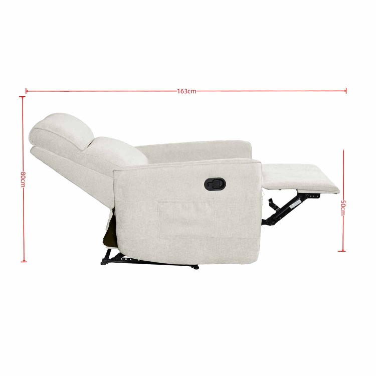 FAUTEUIL PRAGA SABLE RELAX MANUEL 1 PLACE