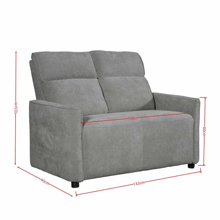 FAUTEUIL PRAGA GRIS FIXE 2 PLACES