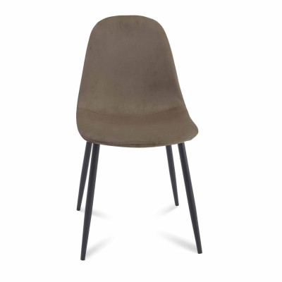 SILLA ZEN TERCIOPELO ARENA-PATA NEGRA 2